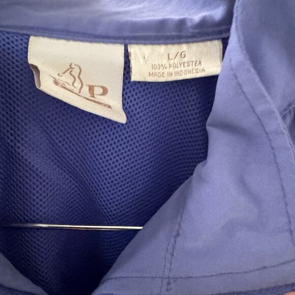 EP Golf Jacket 1/2 Zip Womens L Purple Lavender Pebble Beach Logo Performance - Picture 3 of 5